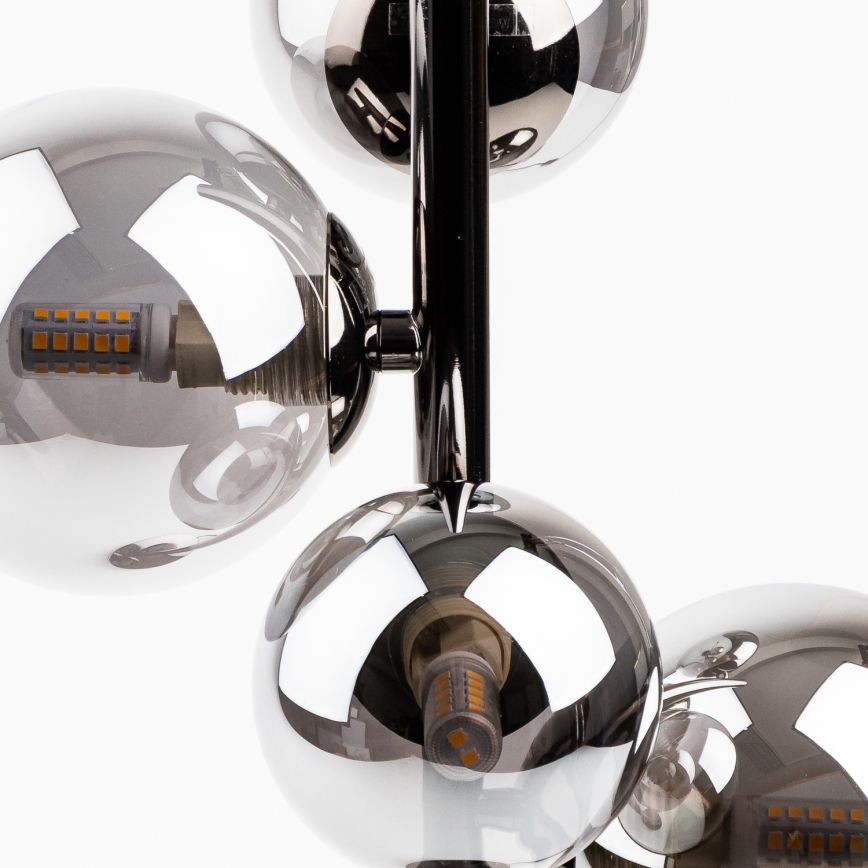 Brilagi - LED tafellamp MILLA 4xG9/3W/230V zwart-chroom/rookglas