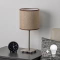 Brilagi - LED tafellamp NUBILA 1xE27/60W/230V bruin