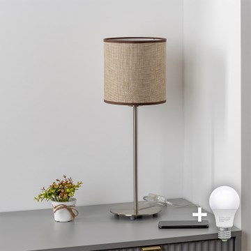 Brilagi - LED tafellamp NUBILA 1xE27/60W/230V bruin