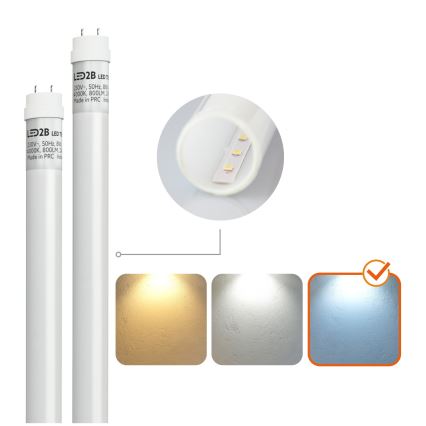 BRILAGI - Luminaire LED technique étanche à la poussière OPTIMA T8 pour tubes fluorescents, 2xG13/18W, 230V, 6500K, IP65, 128 cm