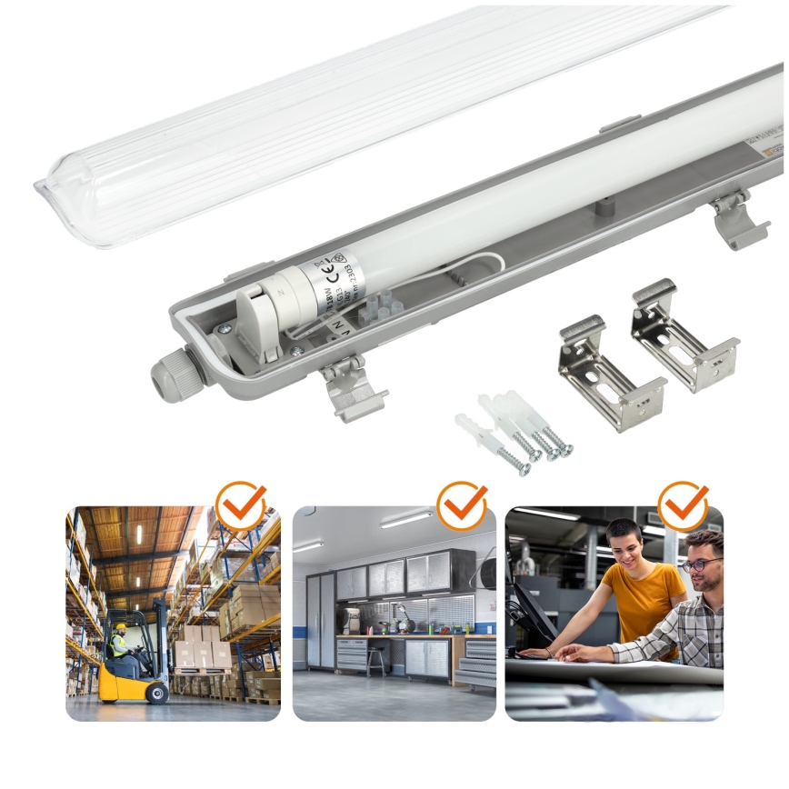 Brilagi - LED TL-buis werkverlichting OPTIMA T8 1xG13/18W/230V 4000K IP65 128 cm
