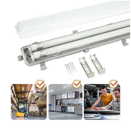 Brilagi - LED TL-buis werkverlichting OPTIMA T8 2xG13/18W/230V 4000K IP65 128 cm