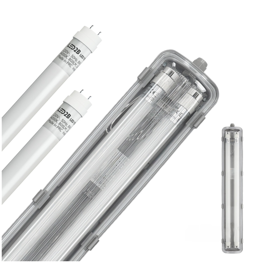 Brilagi - LED heavy-duty fluorescerend lamp OPTIMA T8 2xG13/9W/230V 4000K IP65 67,5 cm