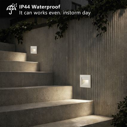 Brilagi - LED traparmatuur STEP LIGHT LED/1,5W/230V IP44 wit