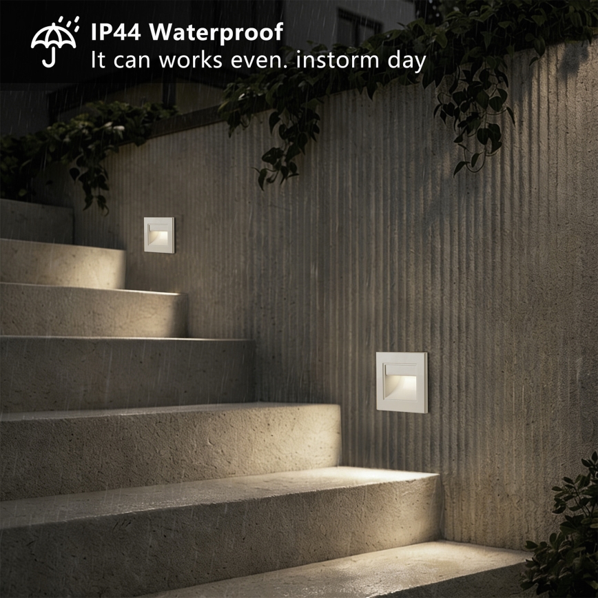 Brilagi - LED traparmatuur STEP LIGHT LED/1,5W/230V IP44 wit