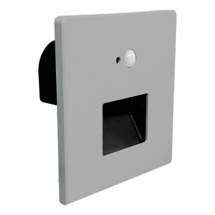 Brilagi - LED-trapverlichting met bewegings- en schemersensor JACK LED/3W/230V 3000/4000/6500K IP65 grijs