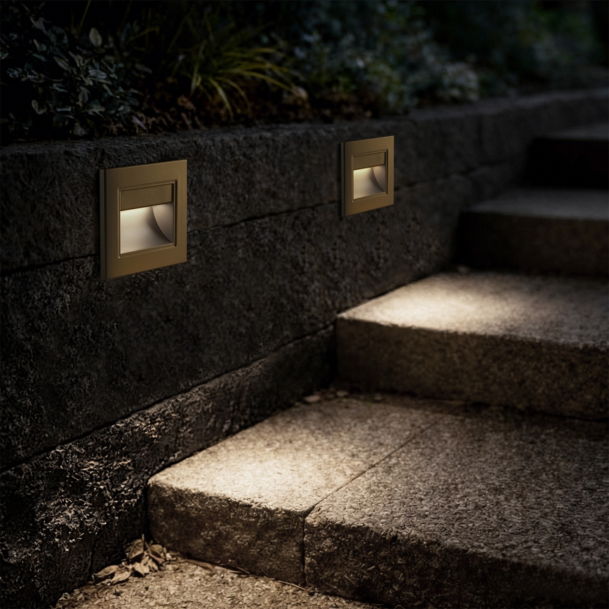 Brilagi - LED trapverlichting STEP LIGHT LED/1,5W/230V IP44 goudkleurig