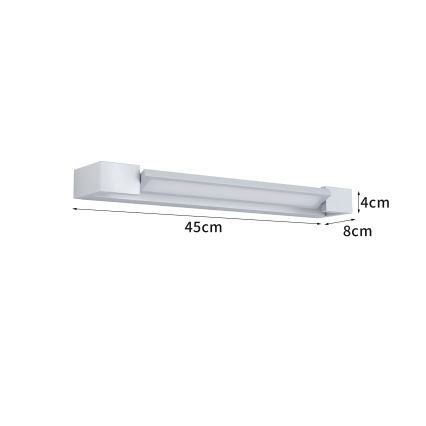 Brilagi - LED-spiegelverlichting AQUA LINE LED/12W/230V 45 cm IP44 mat chroom