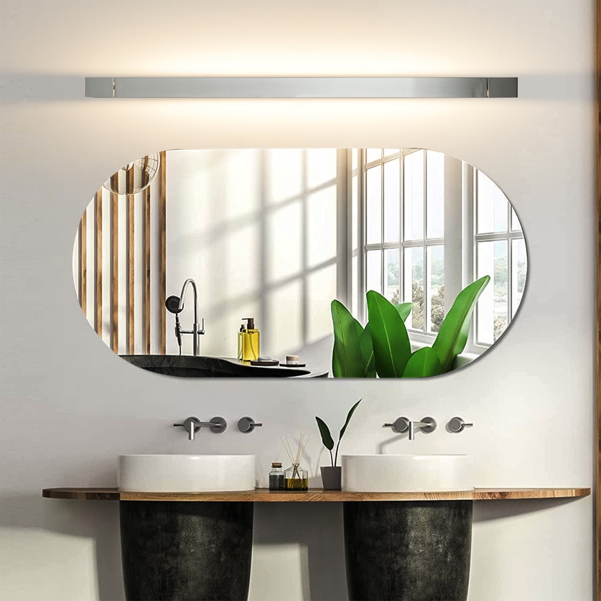 Brilagi - LED badkamerspiegelverlichting AQUA LINE LED/24W/230V 90 cm IP44 glanzend chroom CRI 90