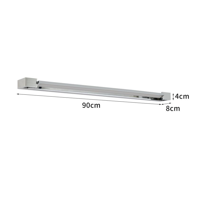 Brilagi - LED-badkamerspiegelverlichting AQUA LINE LED/24W/230V 90 cm IP44 glanzend chroom