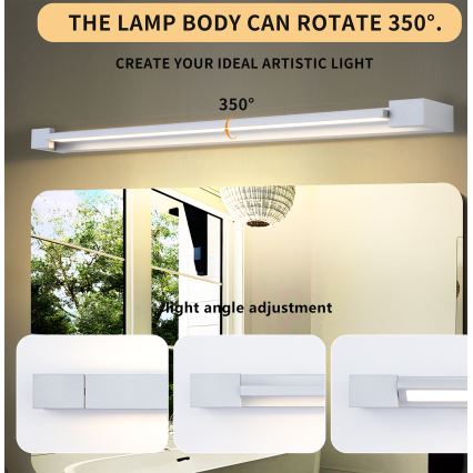 Brilagi - LED-badkamerspiegelverlichting AQUA LINE LED/24W/230V 90 cm IP44 mat chroom CRI 90