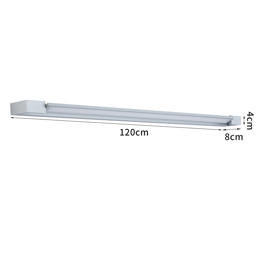 Brilagi - LED-spiegelverlichting voor de badkamer AQUA LINE LED/36W/230V 120 cm IP44 mat chroom
