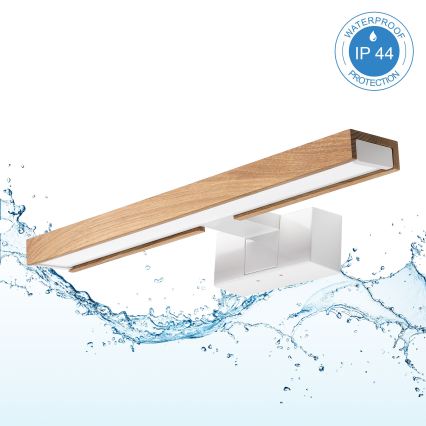BRILAGI - LED-spiegelverlichting voor de badkamer 3-in-1 WOODY MIRROR LED/8W/230V 40 cm IP44 wit/eiken
