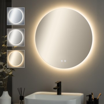 Brilagi - LED verwarmde badkamerspiegel DEMI PRO LED/20W/230V Ø 60 cm IP44 CRI 90 dimbaar + CCT