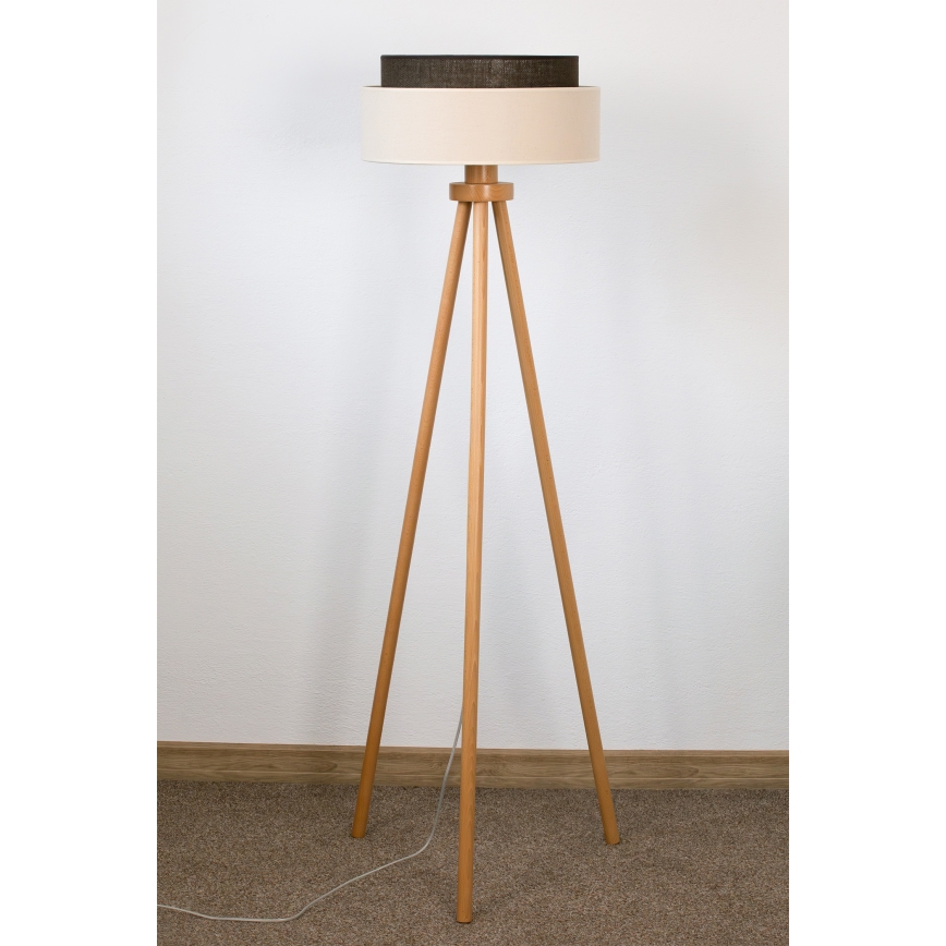 Brilagi - LED vloerlamp BOHO STYLE 1xE27/15W/230V crème/bruin