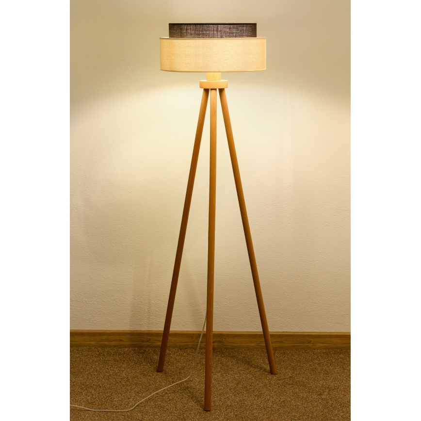 Brilagi - LED vloerlamp BOHO STYLE 1xE27/15W/230V crème/bruin