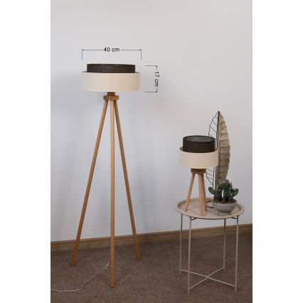 Brilagi - LED vloerlamp BOHO STYLE 1xE27/15W/230V crème/bruin