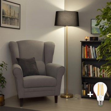 Brilagi - LED-vloerlamp CERIA 1x E27/20W/230V Ø 45 cm zwart/goud