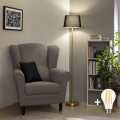 Brilagi - LED vloerlamp CERIA 1xE27/20W/230V Ø 30 cm zwart/goud