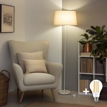 Brilagi - LED vloerlamp CERIA 1xE27/40W/230V diam. 45 cm beige/wit