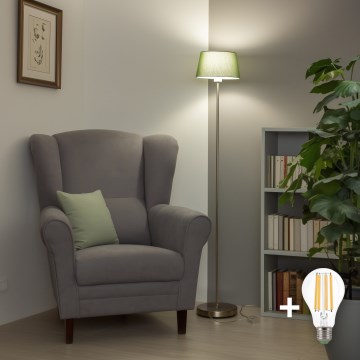 Brilagi - LED vloerlamp CERIA 1xE27/40W/230V Ø 25 cm groen/mat chroom