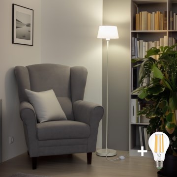 Brilagi - LED vloerlamp CERIA 1xE27/40W/230V Ø 25 cm wit