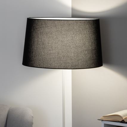 Brilagi - LED vloerlamp CERIA 1xE27/40W/230V Ø 45 cm zwart/wit