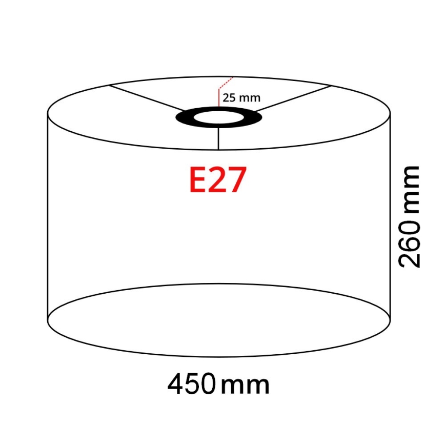 Brilagi - LED vloerlamp CERIA 1xE27/40W/230V Ø 45 cm zwart/wit