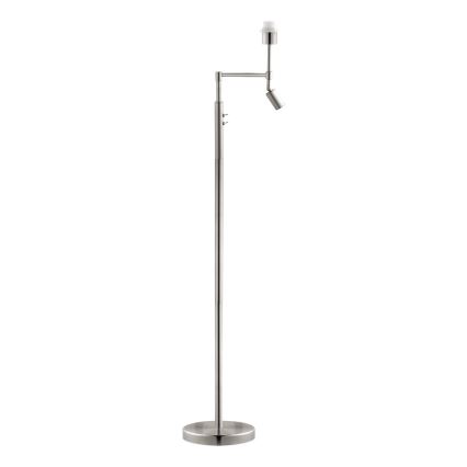 BRILAGI - LED vloerlamp CERIA 1xE27/60W/230V + LED/2,1W mat chroom/bamboe