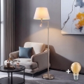 BRILAGI - LED vloerlamp CERIA 1xE27/60W/230V + LED/2,1W Ø 30 cm mat chroom/wit