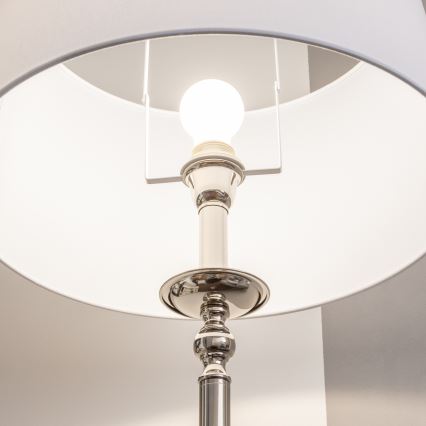 Brilagi - LED vloerlamp CERIA 1xE27/60W/230V Ø 45 cm glanzend chroom/wit