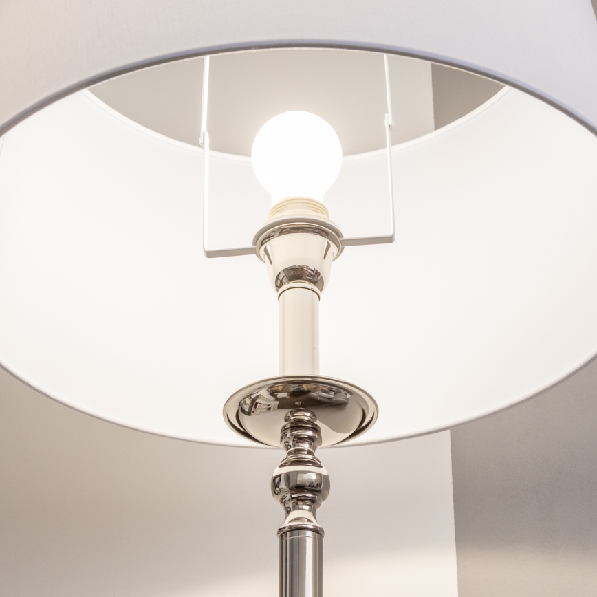 Brilagi - LED vloerlamp CERIA 1xE27/60W/230V Ø 45 cm glanzend chroom/wit