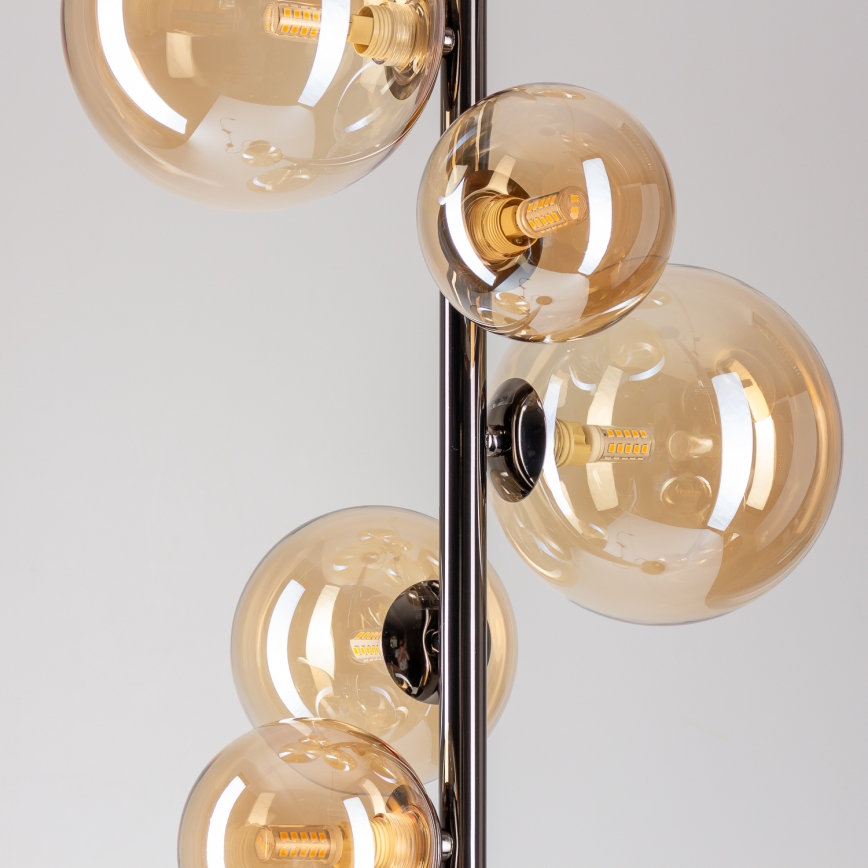 BRILAGI - LED-vloerlamp MILLA 7xG9/3W/230V zwart chroom/goud