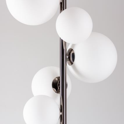 BRILAGI - LED Vloerlamp MILLA 7xG9/3W/230V zwart chroom/wit