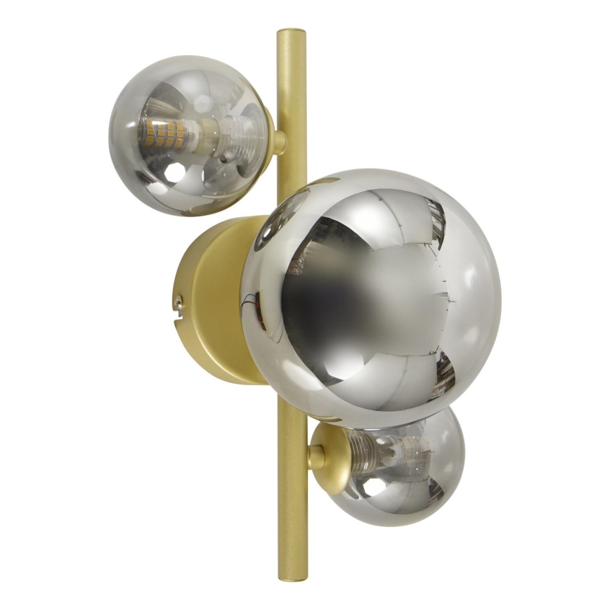 Brilagi - LED wand verlichting MILLA 3xG9/3W/230V goud/gerookt