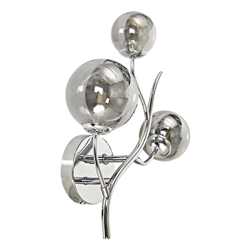 Brilagi - LED wand verlichting MISTEL 3xG9/3W/230V glanzend chroom/gerookt