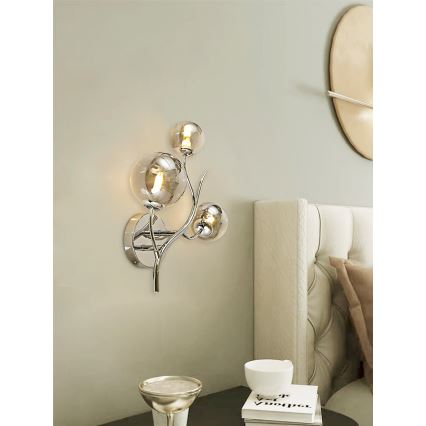 Brilagi - LED wand verlichting MISTEL 3xG9/3W/230V glanzend chroom/gerookt