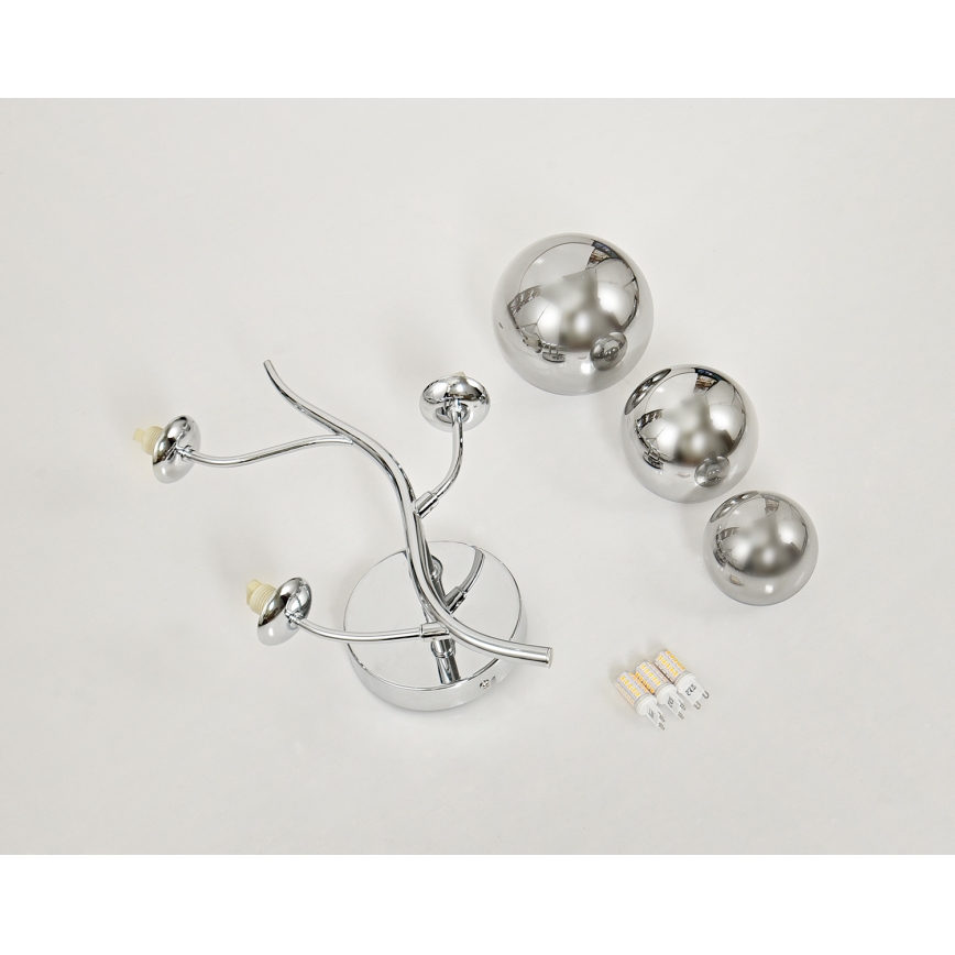Brilagi - LED wand verlichting MISTEL 3xG9/3W/230V glanzend chroom/gerookt