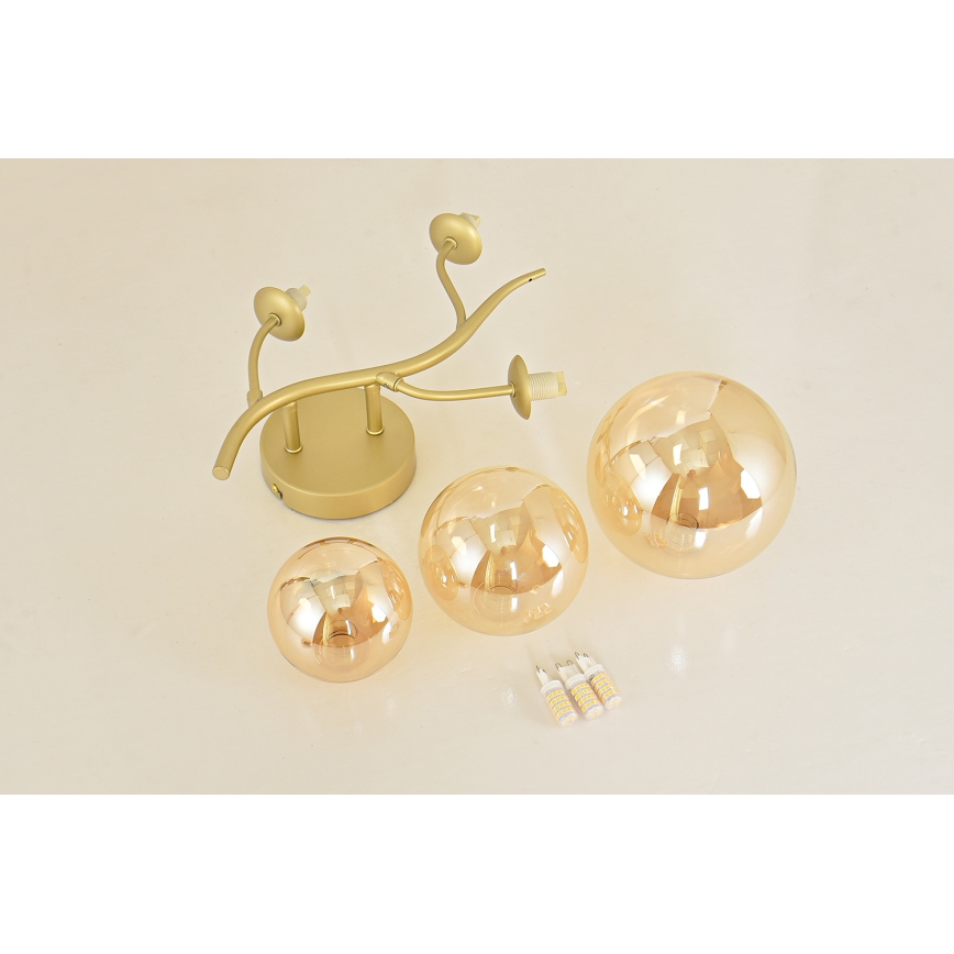 Brilagi - LED wand verlichting MISTEL 3xG9/3W/230V goud
