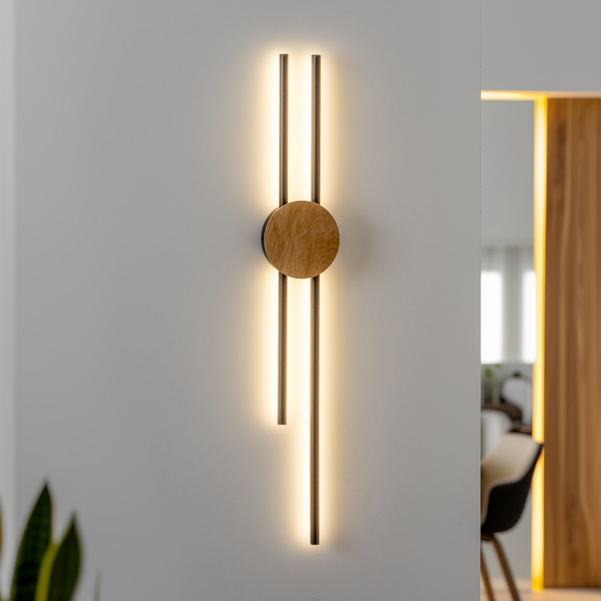 Brilagi - LED wand verlichting WOODY COLLINE LED/15W/230V 80 cm eiken