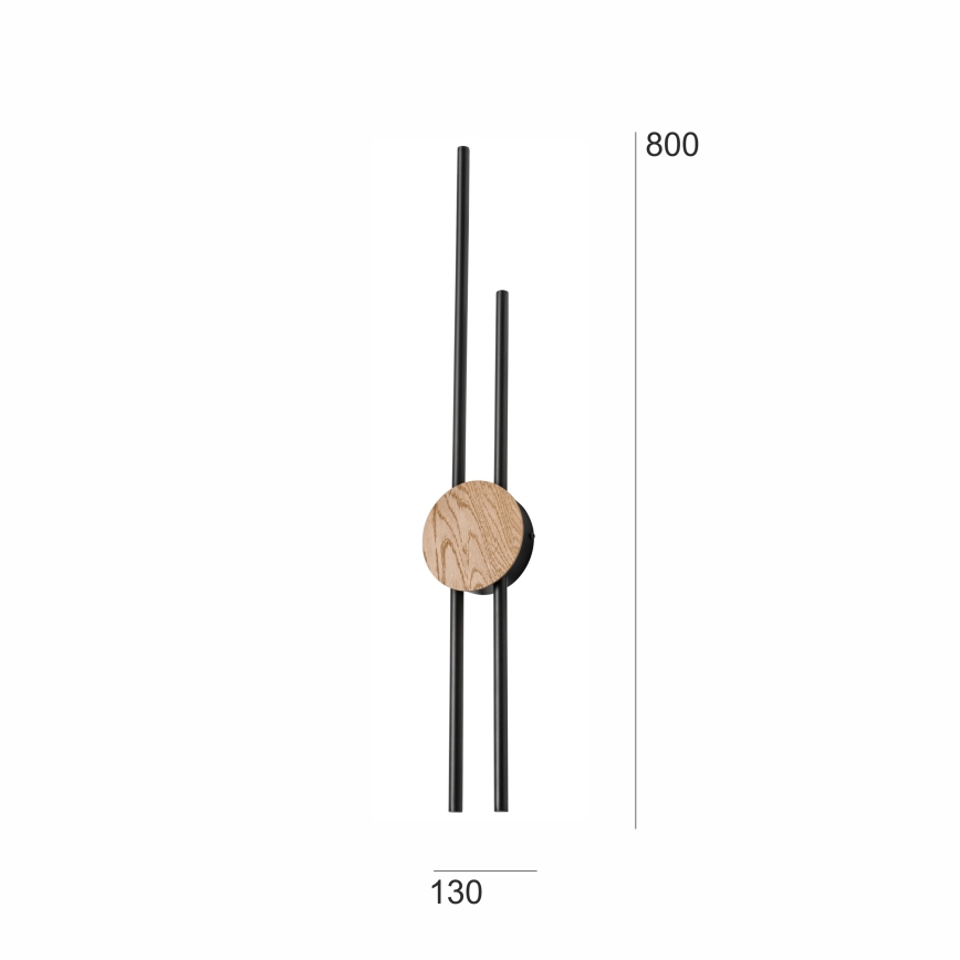 Brilagi - LED wand verlichting WOODY COLLINE LED/15W/230V 80 cm eiken