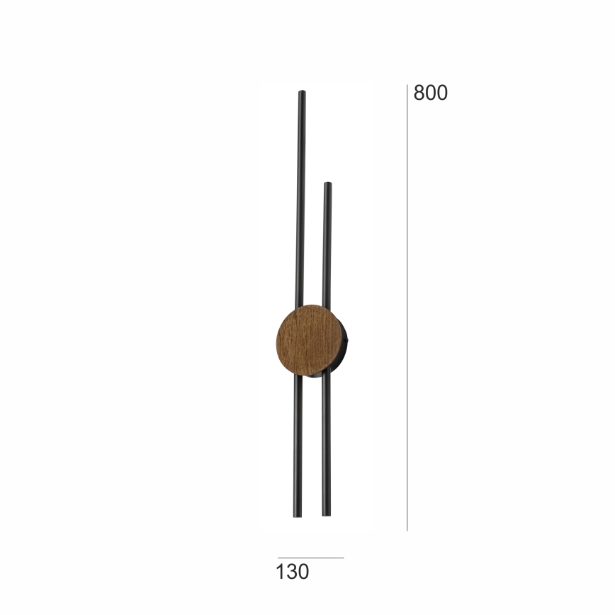 Brilagi - LED wand verlichting WOODY COLLINE LED/15W/230V 80 cm eiken