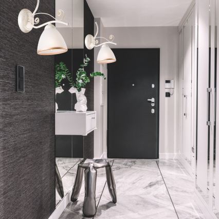 Brilagi - LED-wandlamp ANTICO 1xE27/60W/230V 3000K witte patina