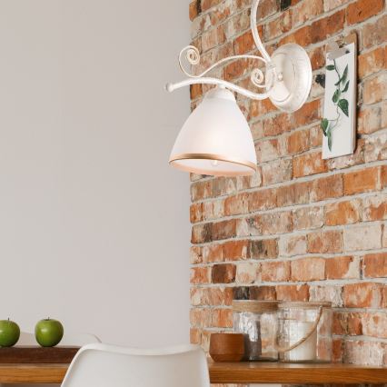 Brilagi - LED-wandlamp ANTICO 1xE27/60W/230V witte patina