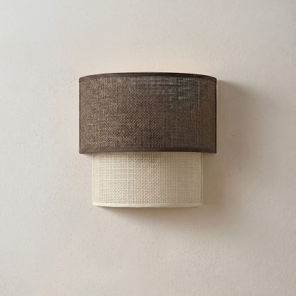 Brilagi - LED wandlamp BOHO ECO 1xE27/10W/230V bruin/crème