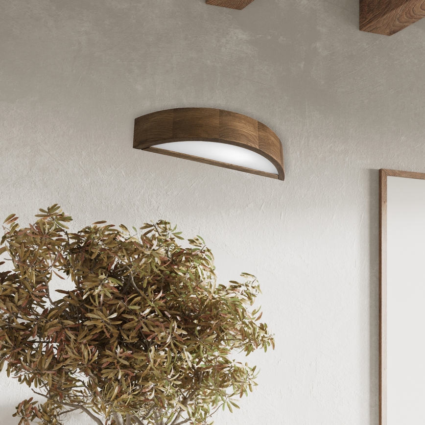 Brilagi - LED-wandlamp CARVALHO 1xE27/15W/230V eiken/walnoot