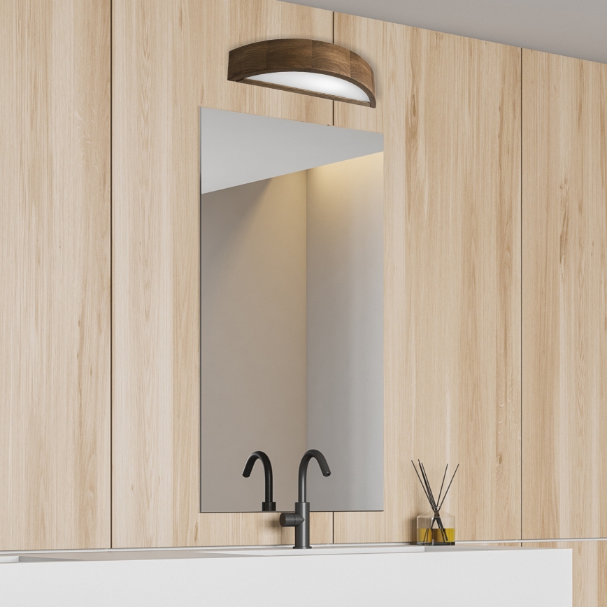 Brilagi - LED-wandlamp CARVALHO 1xE27/15W/230V eiken/walnoot