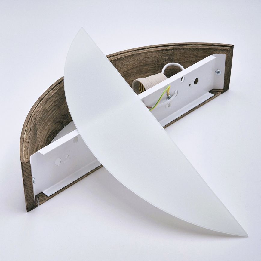 Brilagi - LED-wandlamp CARVALHO 1xE27/15W/230V eiken/walnoot