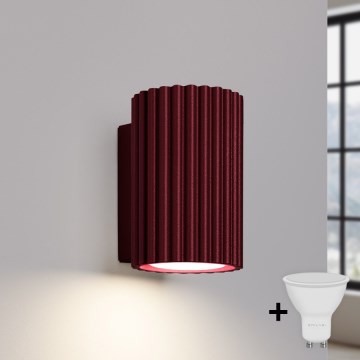 Brilagi - LED-wandlamp CRESTO 1xGU10/10W/230V 10 cm bordeaux