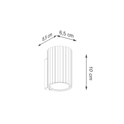 Brilagi - LED-wandlamp CRESTO 1xGU10/10W/230V 10 cm zwart